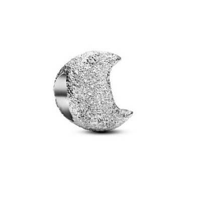 Charm Pandora Mini Luna Textura Plata De Ley Ref: 794054C00