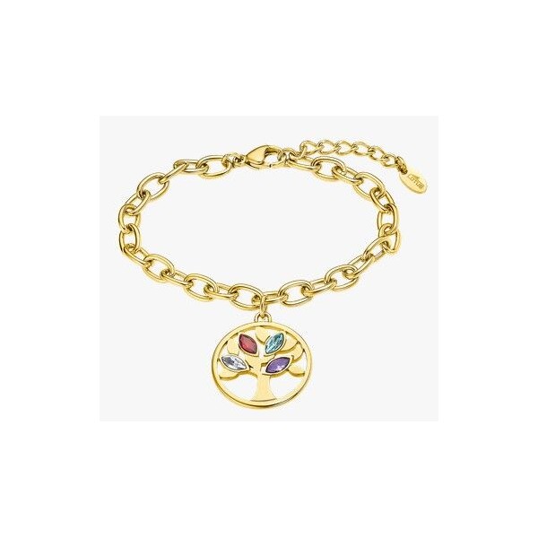 Pulsera Lotus Style Arbol De La Vida Mujer Ip Dorado Ref:LS2192/2/2