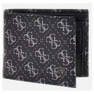 Cartera Guess Caballero Madrid Flat Card Holder With Flap Dark Black Ref: SMVELELEA20-DAB