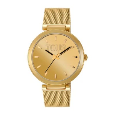 Reloj Tous Mujer S-Mesh Mirror Malla Milanesa Dorado Esfera Dorada 36mm Ref: 3000142300