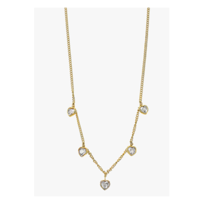 Collar Lotus Style Mujer Woman´s Heart Corazones Circonitas Acero Inoxidable Dorado Ref: LS2555-1/2