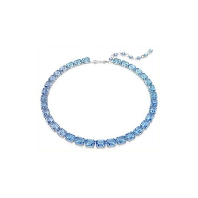 Collar Swarovski Millenia Talla Octogonal Degradado De Color Azul Baño De Rodio Ref: 5694136