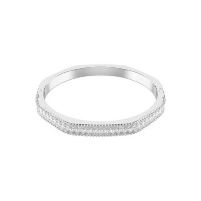 Brazalete Swarovski Matrix Talla Baguette Forma Octogonal Blanco Baño De Rodio Talla M Ref: 5705784