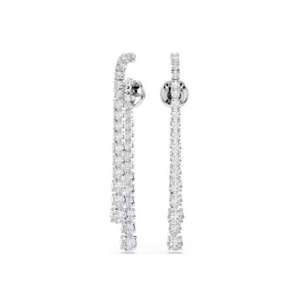 Pendientes Swarovski Matrix Degradado De Tallas Redondas Blancos Baño De Rodio Ref: 5709257