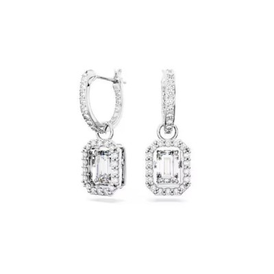 Pendientes Swarovski Una Mujer Circonitas Blancas Baño De Rodio Ref: 5638495