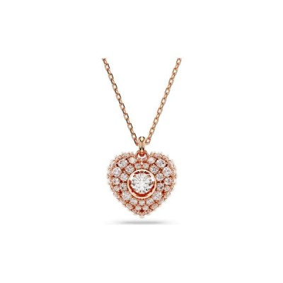 Colgante Swarovski Idyllia Corazón Circonitas Blancas Baño Tono Rosa Ref: 5680402