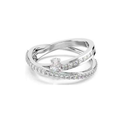 Anillo Swarovski Hyperbola Tallas Mixtas Blanco Baño De Rodio Talla 55 Ref: 5691231