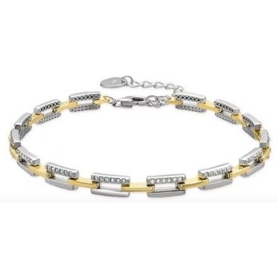 Pulsera Luxenter Shibael  Plata De Ley 925 y Oro 18k ConCirconita Brillante Ref:BX427Y0000