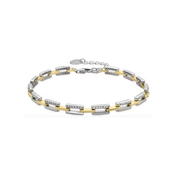 Pulsera Luxenter Shibael  Plata De Ley 925 y Oro 18k ConCirconita Brillante Ref:BX427Y0000