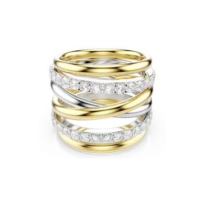 Anillo  Swarovski Hyperbola Spin Rings de Cóctel Baño Rodio Dorado Talla 55 Ref: 5740414