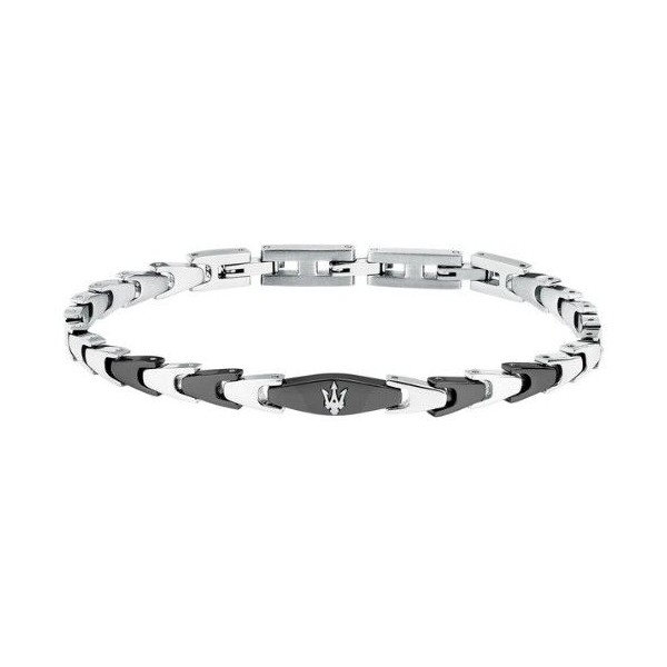 Pulsera Caballero Maserati Gioielli Iconic Acero Y Cerámica  Ref: JM225AVD83