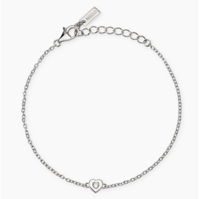 Pulsera Mabina My Diamond Corazón Con Brillante De Laboratorio 0,03CT Plata De Ley Ref: 534078