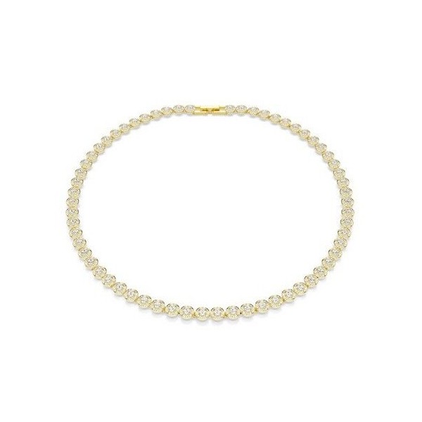 Swarovski Collar uno angelical, corte redondo, pequeño, blanco, chapado en tono dorado Ref:515560