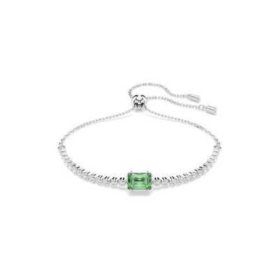 Pulsera Swarovski Matrix Verde Tallas Mixtas Baño De Rodio Ref: 5693411