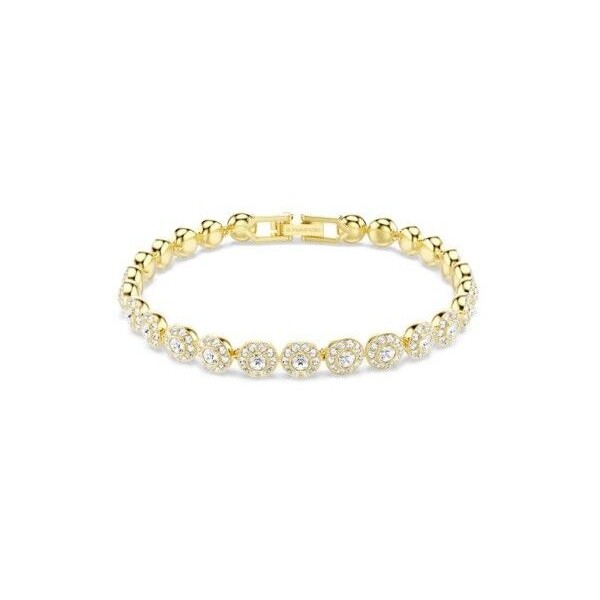 Pulsera Swarovski Una Angelic Baño Rodio Oro y Cristales Blancos Pequeño Ref: 5749386