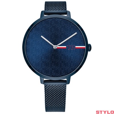 Reloj Tommy Hilfiger Alexa Mujer Acero IP Azul Malla Milanesa 38mm Ref: 1782159
