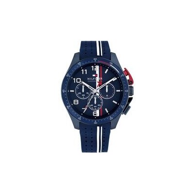 Reloj Tommy Hilfiger Bank,  Cronógrafo Azul 46 mm Ref:1792169