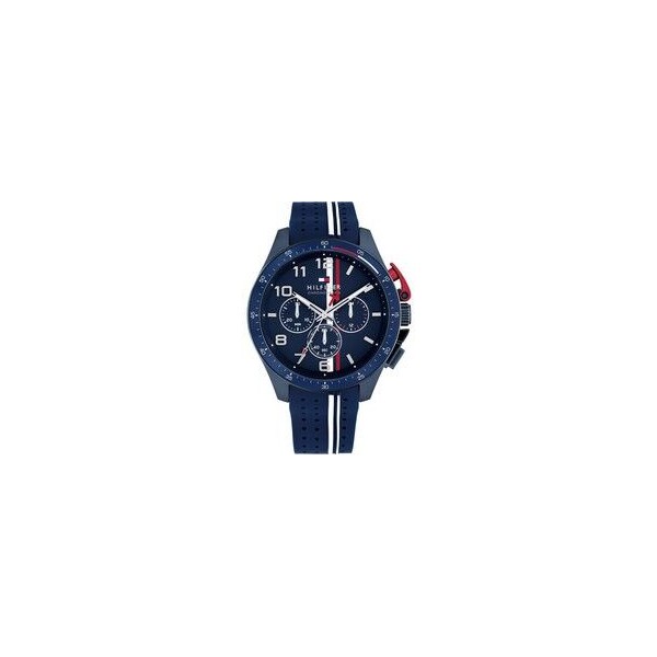Reloj Tommy Hilfiger Bank,  Cronógrafo Azul 46 mm Ref:1792169