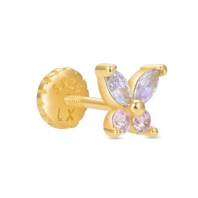 Piercing Luxenter de Plata de Ley 925 con Circonita Multicolor acabado en oro amarillo 18K - Sysya Ref:PIR170Y2000