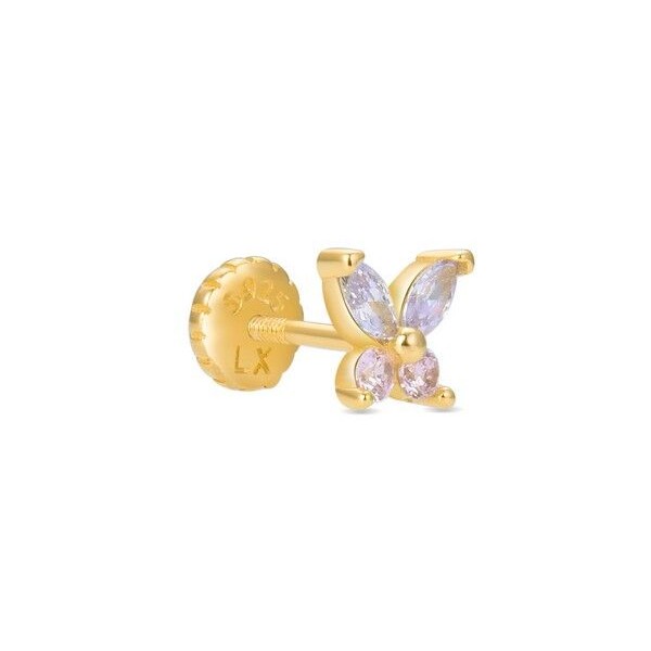 Piercing Luxenter de Plata de Ley 925 con Circonita Multicolor acabado en oro amarillo 18K - Sysya Ref:PIR170Y2000