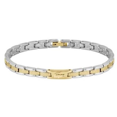 Pulsera Lacoste Hombre De Acero Bañado En Oro Ref:2040558