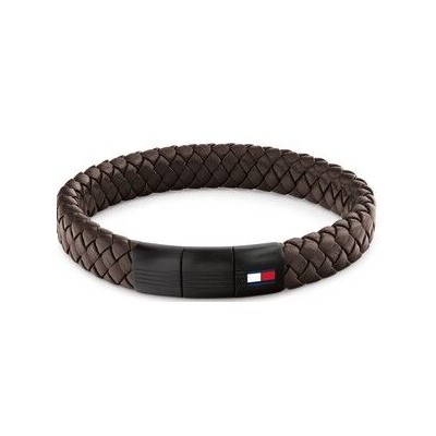 Pulsera Tommy Hilfiger Cuero Trenzado Marrón Ref:2790661