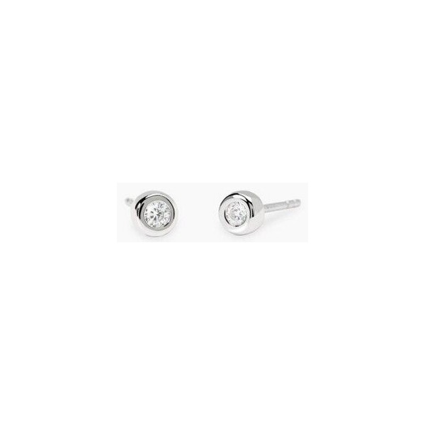 Mabina My Diamond Pendientes Mabina plata 925 chatón y diamante de laboratorio 0,11 cts Ref:563906