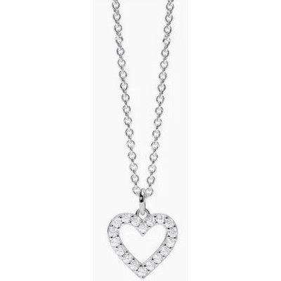 Mabina My Diamond Collar plata 925 Corazón y diamante de laboratorio 0,18 cts Ref:553811