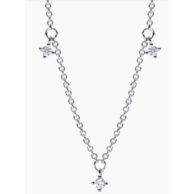 Mabina My Diamond Collar plata 925 con 5 diamantes de laboratorio 0,18 cts Ref:553812