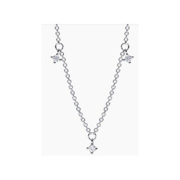 Mabina My Diamond Collar plata 925 con 5 diamantes de laboratorio 0,18 cts Ref:553812