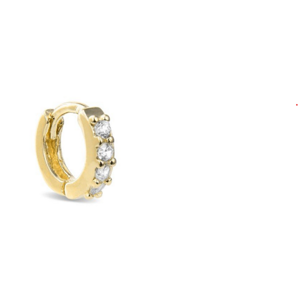 Piercing Luxenter Rahlau  Plata De Ley 925 Con Circonita Brillante Acabado En Oro Amarillo De 18K Ref: PIR023Y0000