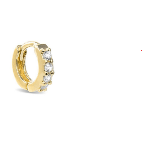 Piercing Luxenter Ansung Plata de Ley 925 Con Circonita Brillante Acabado En Oro Amarillo De 18K Ref: PIR024Y0000