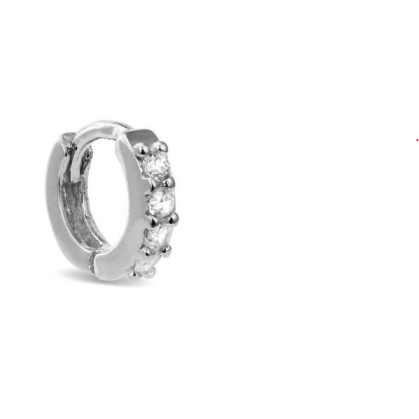 Piercing Luxenter Ansung Plata De Ley 925 Con Circonita Brillante Acabado En Rodio Ref: PIR0240000