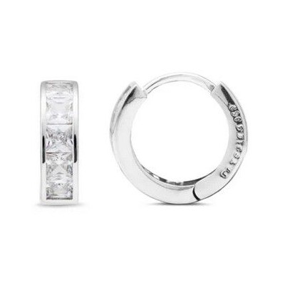 Pendientes de Plata de Ley 925 con Circonita Brillante acabados en rodio - Essential Ref. EG0030000