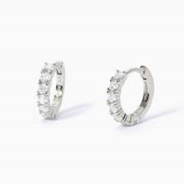 Pendientes Mabina Oricchini  Zoirré Plata De ley Con Circonitas Ref.563563