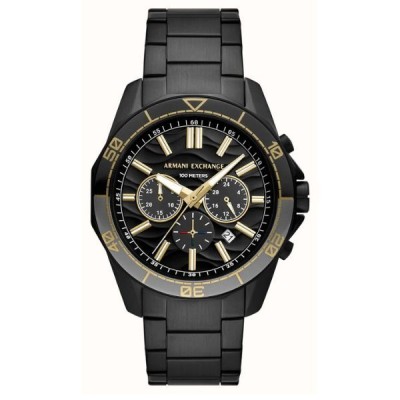 Reloj Armani Exchange Caballero Multifuncional Gunmetal Acero Negro 44mm Ref. AX1963