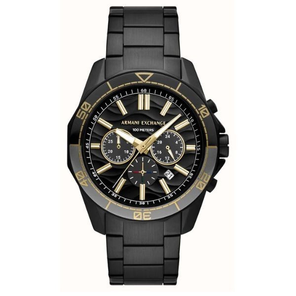 Reloj Armani Exchange Caballero Multifuncional Gunmetal Acero Negro 44mm Ref. AX1963