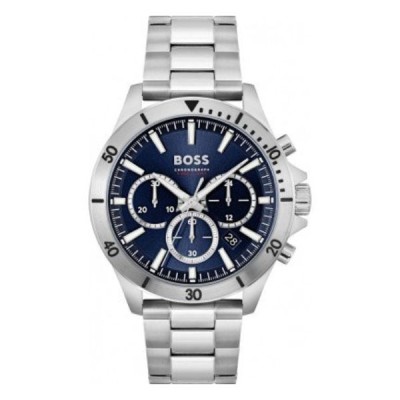 Reloj Boss Caballero Troper Acero Cronógrafo Esfera Azul 44mm Ref: 1514069