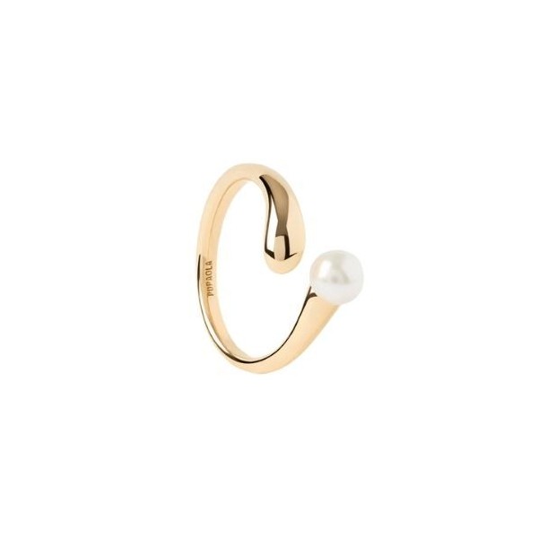 Anillo PDPAOLA La Perla Plata Baño Oro y Perla Cultivada De Agua Dulce Ref: AN01-E08-16