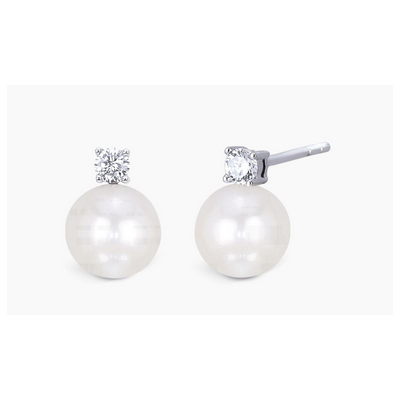 Pendientes Mabina Mujer Mon Chéri Perlas Blancas Con Circonita Blanca Plata De Ley Ref: 563132