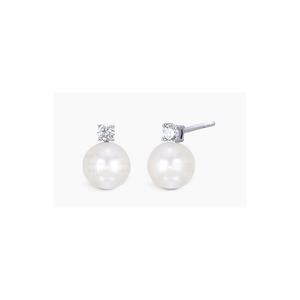 Pendientes Mabina Mujer Mon Chéri Perlas Blancas Con Circonita Blanca Plata De Ley Ref: 563132