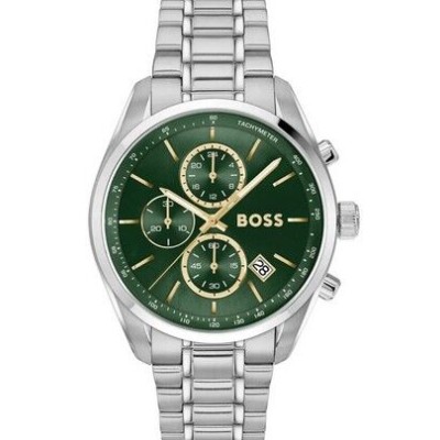 Reloj Boss Caballero Grand Prix Acero Esfera Verde Cronógrafo 44mm Ref: 1514266