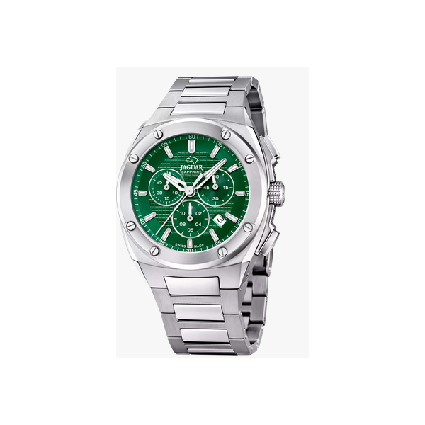 Reloj Jaguar Caballero Executive Verde Suizo Acero Cronógrafo 44.5mm Ref: J805/C