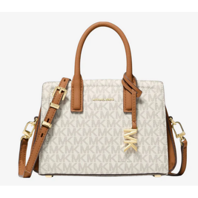 Bolso Michael Kors Mujer Laila Small Signatura Satchel Vanille/Gland Ref: 30S5G9IS1B VANILLE/GLAND