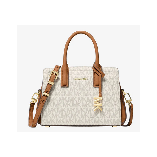 Bolso Michael Kors Mujer Laila Small Signatura Satchel Vanille/Gland Ref: 30S5G9IS1B VANILLE/GLAND