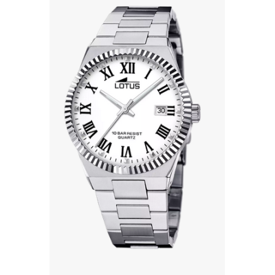 Reloj Lotus Caballero Freedom Acero Esfera Blanca 40mm Ref: 18835/4