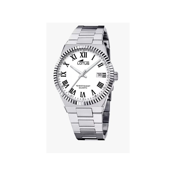 Reloj Lotus Caballero Freedom Acero Esfera Blanca 40mm Ref: 18835/4