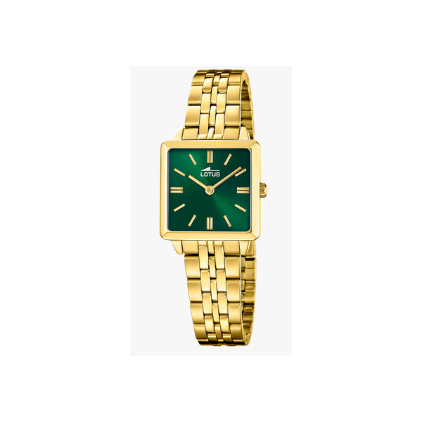 Reloj Lotus Mujer 2Gether Acero Ip Dorado Esfera Verde 26mm Con Pulsera De Regalo Ref: 19011/3