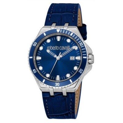 Reloj Roberto Cavalli  Analógico De Cuarzo Para Hombre, Con Correa  Cuero Ref: RC5G149L0025