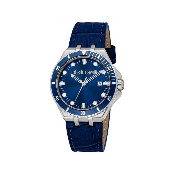 Reloj Roberto Cavalli  Analógico De Cuarzo Para Hombre, Con Correa  Cuero Ref: RC5G149L0025